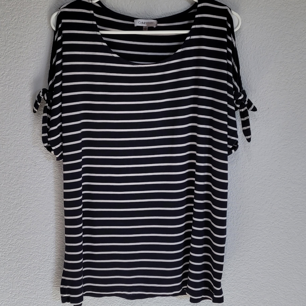 Ck short split sleeve blouse